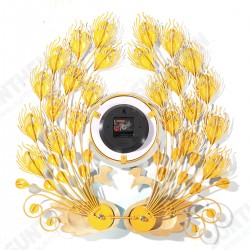 3D Peacock Wall Clock Large Accurate Mute Metal Art Creative Decor Home 3D Peacock Wall Clock Large Accurate Mute Metal Art Creative Decor Home
