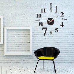 40cm Modern 3D Frameless Wall Clock Style Watches Hours DIY Room Home Decorations Model 40cm Modern 3D Frameless Wall Clock Style Watches Hours DIY Room Home Decorations Model
