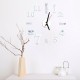 40cm Modern 3D Frameless Wall Clock Style Watches Hours DIY Room Home Decorations Model