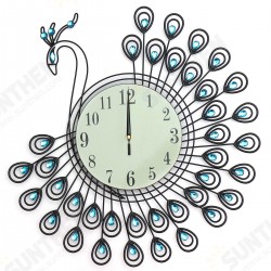 54x54cm Peacock Large Wall Clock Grow In Dark Living Room Bedroom House Decorations 54x54cm Peacock Large Wall Clock Grow In Dark Living Room Bedroom House Decorations