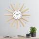 65*65cm Clear Wide Large Density Board Wall Clock With 3D Butterfly Stickers