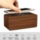 3 in 1 Qi Wireless Charger & LED Digital Alarm Clock & Thermometer Modern Wooden