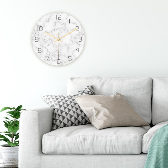 CC014 Creative Marble Pattern Wall Clock Mute Wall Clock Quartz Wall Clock For Home Office Decorations