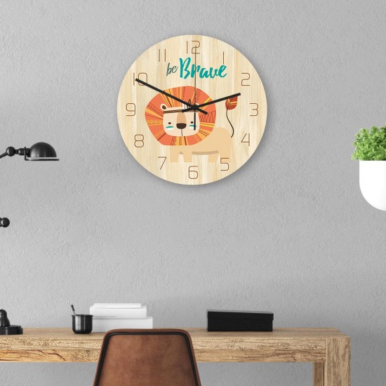 CC032 Creative Lion Pattern Wall Clock Mute Wall Clock Quartz Wall Clock For Home Office Decorations
