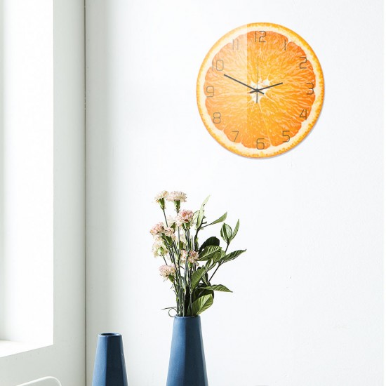CC093 Creative Orange Wall Clock Mute Wall Clock Quartz Wall Clock For Home Office Decorations