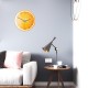 CC093 Creative Orange Wall Clock Mute Wall Clock Quartz Wall Clock For Home Office Decorations