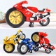 Creative Lazy Student Kids Cartoon Portable Clock Personality Bedroom Mini Clock Motorcycle A