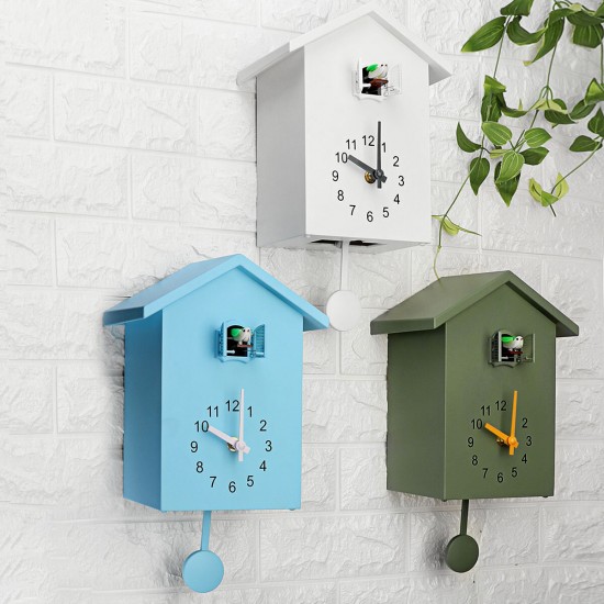 Cuckoo Quartz Wall Clock Modern Bird Home Living Room Hanging Watch Office Decor