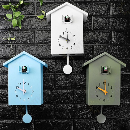 Cuckoo Quartz Wall Clock Modern Bird Home Living Room Hanging Watch Office Decor