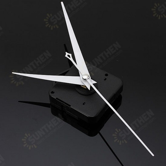 DIY White Triangle Hands Quartz Black Wall Clock Movement Mechanism