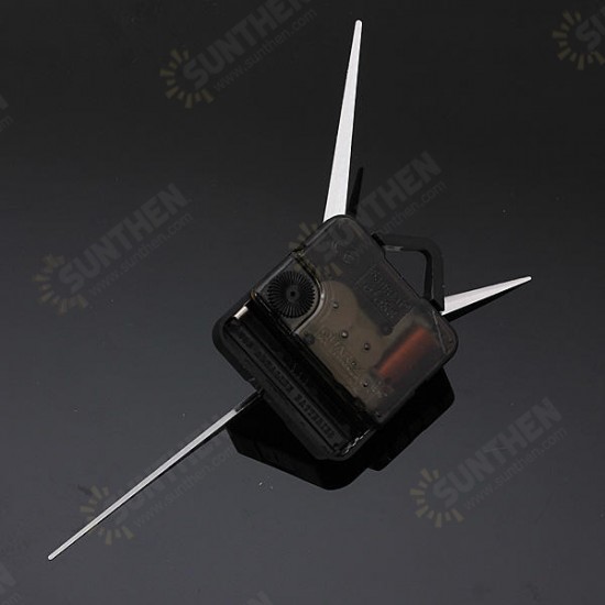 DIY White Triangle Hands Quartz Black Wall Clock Movement Mechanism