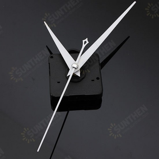 DIY White Triangle Hands Quartz Black Wall Clock Movement Mechanism