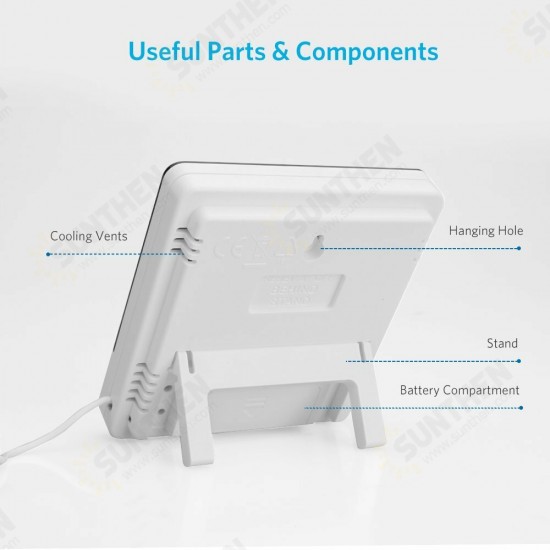 Digital Hygrometer LCD Temperature Humidity Hygrometer 3M Probe Cord Big Display