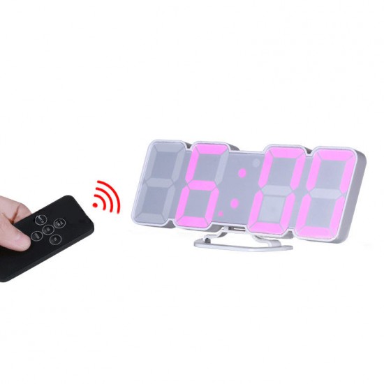 HC-26 3D Colorful Digit LED Remote Control Sound Control Thermometer Alarm Clock