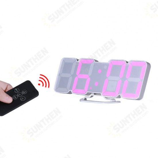 HC-26 3D Colorful Digit LED Remote Control Sound Control Thermometer Alarm Clock