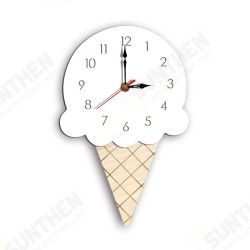 Home Cartoon Creative Wall Clock Living Room Acrylic Ice Cream Children's Clock Home Cartoon Creative Wall Clock Living Room Acrylic Ice Cream Children's Clock
