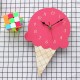 Home Cartoon Creative Wall Clock Living Room Acrylic Ice Cream Children's Clock