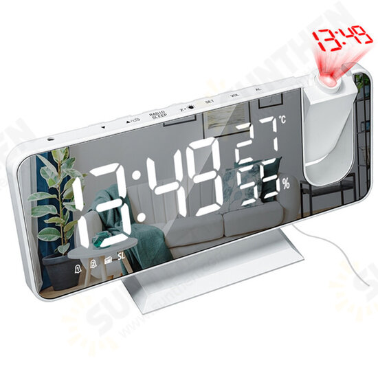 LED Digital Alarm Clock Electronic LED Projector Desktop Digital Projection Alarm Clock Smart Home Bedroom Bedside Clock