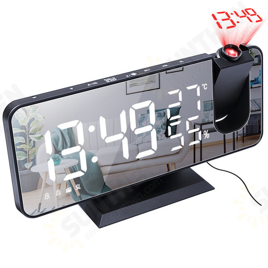 LED Digital Alarm Clock Electronic LED Projector Desktop Digital Projection Alarm Clock Smart Home Bedroom Bedside Clock