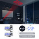 LED Mirror Alarm Clock Big Screen Temperature and Humidity Display with Radio and Time Projection Function Electronic Clock Rechargeable