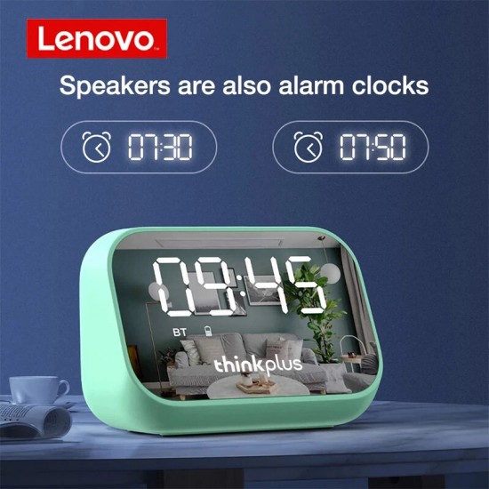 thinkplus TS13 Speaker Alarm Clock Mirror Wireless Bluetooth Speaker LED Digital Stereo Desktop