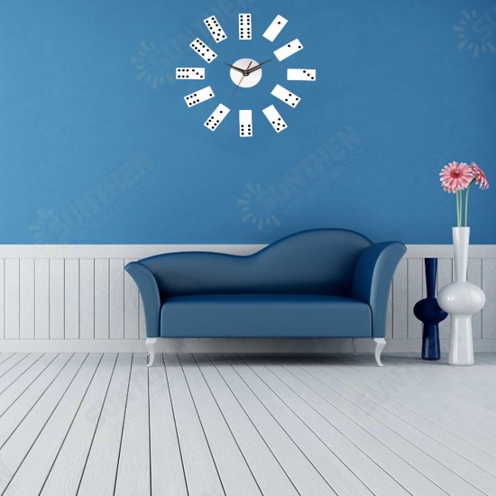 Multi-color Poker Crystal Mirror Wall Clock Self-adhesive Waterproof Wall Clock Anti-steam Mute Wall Clock