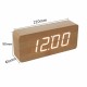 Multifunctional Wooden Digital Clock Two Modes Default Display Time Built-in Battery Voice Control Switch on/off