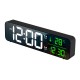 USB LED 3D Music Dual Alarm Clock Thermometer Temperature Date HD LED Display Electronic Desktop Digital Table Clocks