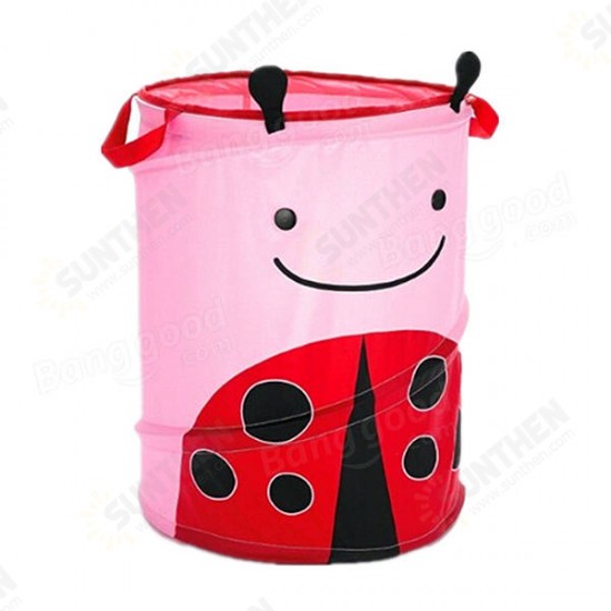 34x45cm Foldable Laundry Storage Basket Bathroom Cartoon Clothes Pants Bag