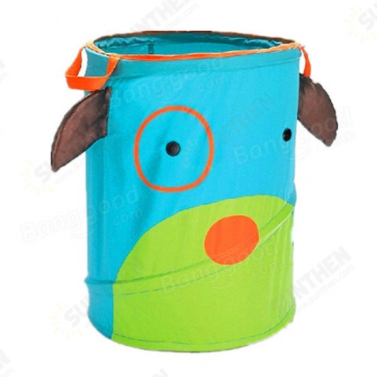 34x45cm Foldable Laundry Storage Basket Bathroom Cartoon Clothes Pants Bag