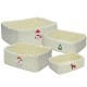 4PCS Christmas Handmade Woven Storage Basket Set Durable Eco-friendly Storage Basket