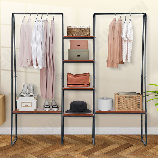 Multi-functional Clothes Hanger Coat Rack Floor Hanger Storage Wardrobe Clothing Drying Racks Wardrobe Balcony Drying Racks Stand