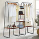 Multi-functional Clothes Hanger Coat Rack Floor Hanger Storage Wardrobe Clothing Drying Racks Wardrobe Balcony Drying Racks Stand