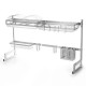 Stainless Steel Kitchen Dish Drying Rack Drainer Storage Shelf Utensil Holder Plate Dish Cupboard Storage Rack