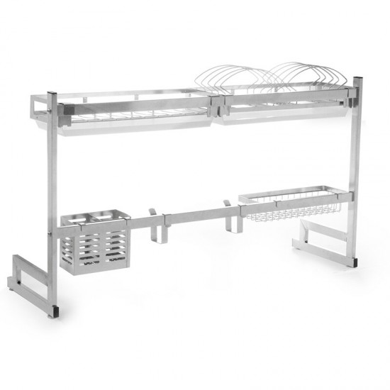 Stainless Steel Kitchen Dish Drying Rack Drainer Storage Shelf Utensil Holder Plate Dish Cupboard Storage Rack