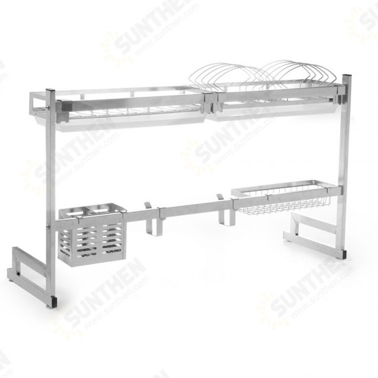 Stainless Steel Kitchen Dish Drying Rack Drainer Storage Shelf Utensil Holder Plate Dish Cupboard Storage Rack