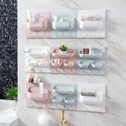 Wall-mounted Paste Storage Rack No Trace Strong Hanging Kitchen Storage Rack Bathroom Wall Storage Box Wall-mounted Paste Storage Rack No Trace Strong Hanging Kitchen Storage Rack Bathroom Wall Storage Box
