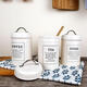 3Pcs Storage Tanks Canister Tea Coffee Sugar Tin Jar Stainless Steel Container Can Kitchen