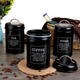 3Pcs Storage Tanks Canister Tea Coffee Sugar Tin Jar Stainless Steel Container Can Kitchen