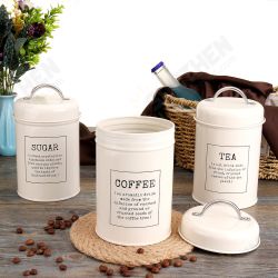 3Pcs Storage Tanks Canister Tea Coffee Sugar Tin Jar Stainless Steel Container Can Kitchen 3Pcs Storage Tanks Canister Tea Coffee Sugar Tin Jar Stainless Steel Container Can Kitchen