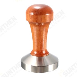 53mm Stainless Steel Cafe Coffee Tamper Bean Press for Espresso Flat Base Wooden Handle 53mm Stainless Steel Cafe Coffee Tamper Bean Press for Espresso Flat Base Wooden Handle
