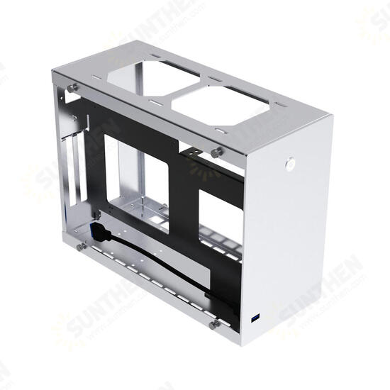 A4 Aluminum Alloy Tempered Glass ITX Computer Case Mini Case