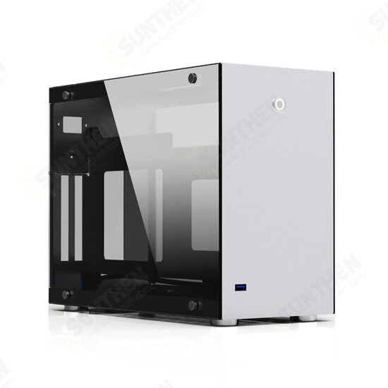 A4 Aluminum Alloy Tempered Glass ITX Computer Case Mini Case