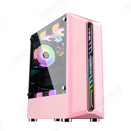 Computer Case Mid-Tower ATX/M-ATX/ITX Acrylic Side Panel RGB Gaming Computer PC Case USB 3.0/USB 2.0/HDD/SSD for Desktop PC Computer