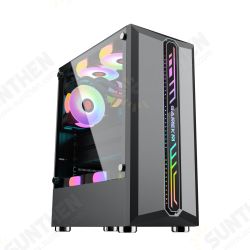 Computer Case Mid-Tower ATX/M-ATX/ITX Acrylic Side Panel RGB Gaming Computer PC Case USB 3.0/USB 2.0/HDD/SSD for Desktop PC Computer Computer Case Mid-Tower ATX/M-ATX/ITX Acrylic Side Panel RGB Gaming Computer PC Case USB 3.0/USB 2.0/HDD/SSD for Desktop PC Computer