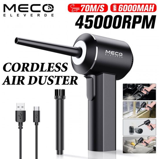 Air Duster 100W 45000RPM Keyboard Cleaner Rechargeable Cordless Handheld Desk Cleaning Machine for Cleaning Dust Hairs Crumbs for Sofa Piano Computer Car Pet House