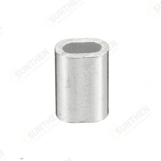 0.5-6mm Mini Aluminum Fishing Leader Sport Oval Sleeve Crimp Ferrule Swage Clamp