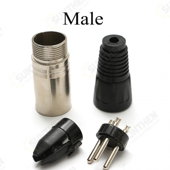 10 Pair XLR 3 Pin Male Female MIC Snake Plug Audio Microphone Adapter Microphone Cable Connector