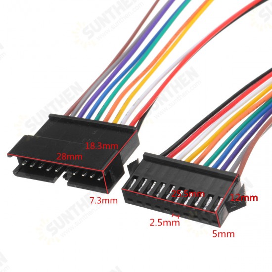 10 Set Jst 2.5mm SM 8-Pin Male & Female Connector Plug With Wire Cable 300mm