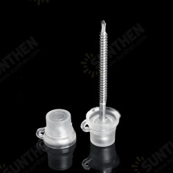 100Pcs 3inch 75mm Corruhated Roofing Plastic Screw Cover Clear Strap Caps
